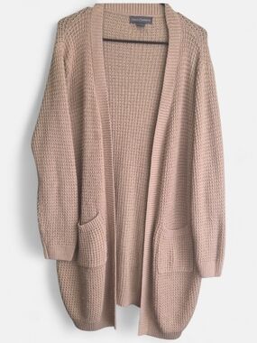 Open-Front Long Knit Cardigan -